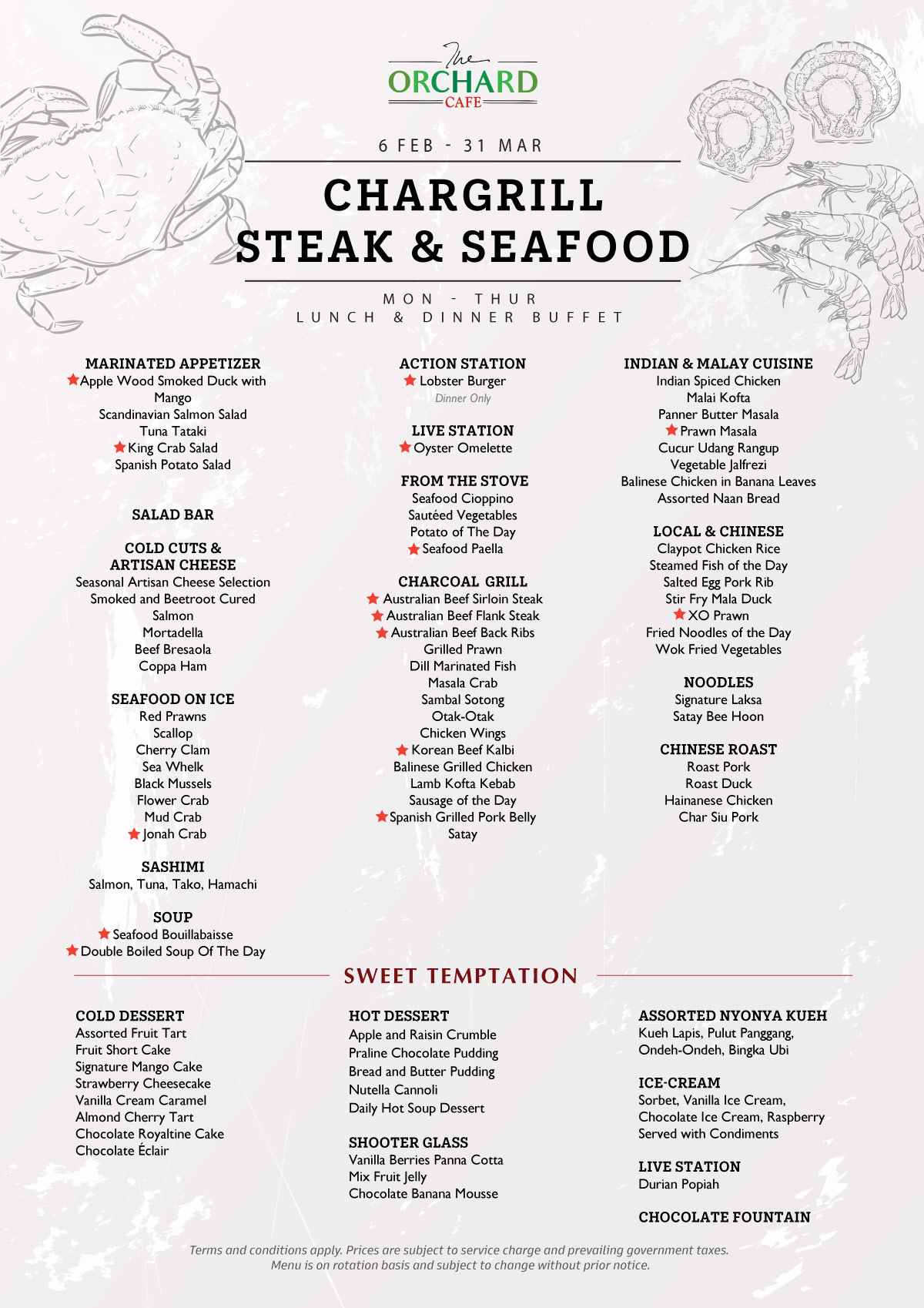 Orchard Cafe Buffet Promotion 50 off Savor Steak & Seafood
